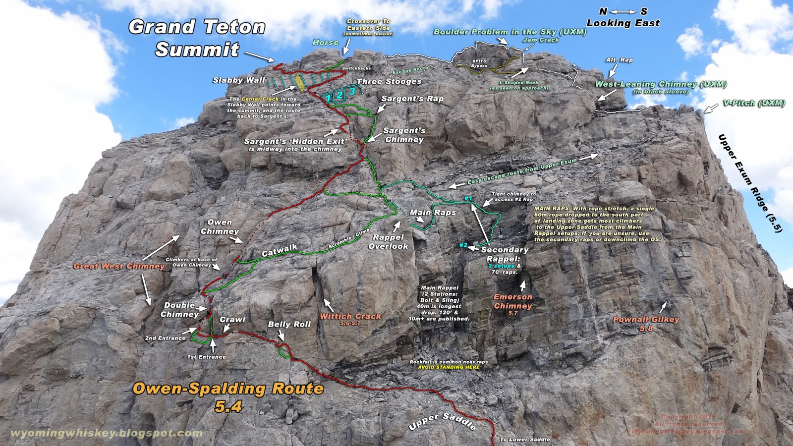 WYOMING WHISKEY MarkedUp Grand Teton Climbing Route Images