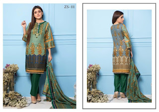 Original lawn Pakistani Suits | Z.S textile Rang reza lawn vol 3