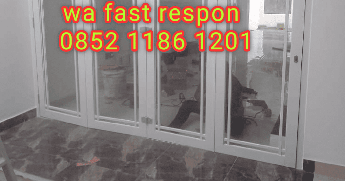 Pintu lipat aluminium kaca Aluminium Depok