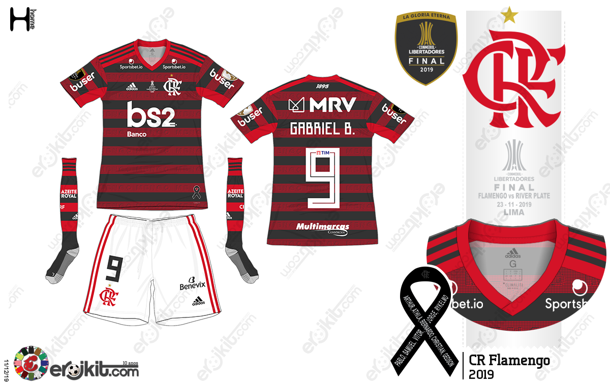 Kit Design, by eroj: 2019 Flamengo (Home, Away e Third)