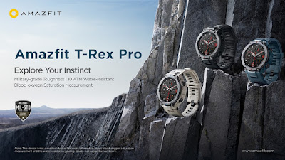   เผยโฉม Amazfit T-Rex Pro สุดยอด นาฬิกาสมาร์ทวอทช์เหมาะทุกไลฟ์สไตล์กีฬากลางแจ้ง ทนทาน ด้วยอายุแบตเตอร์รี่ยาวนานถึง 18 วัน