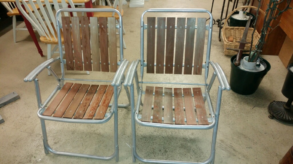 Coastal Bohemian Vintage Folding Chairs Upcycle