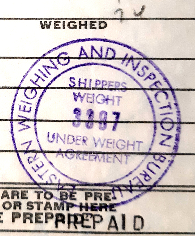 modeling the SP Waybills, Part 79 weight stamps