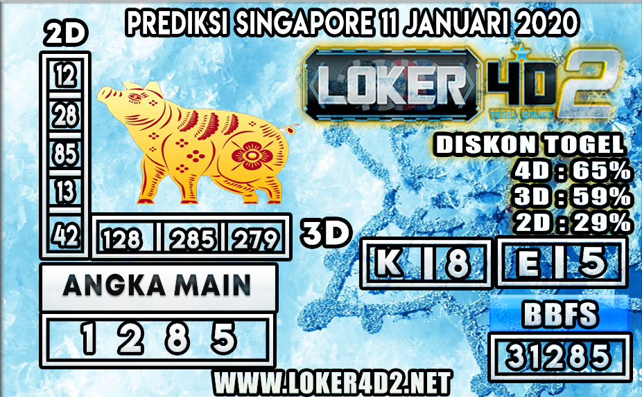 PREDIKSI TOGEL SINGAPORE LOKER4D2 11 JANUARI 2020