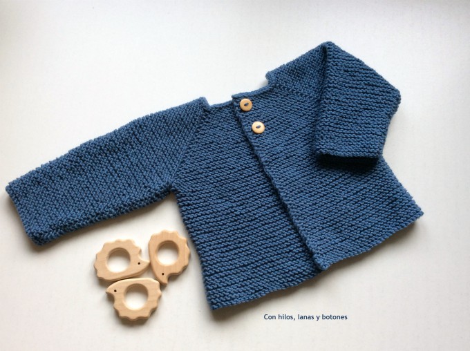 Con hilos, lanas y botones: DIY chaqueta de punto para bebé paso a paso (patrón gratis)