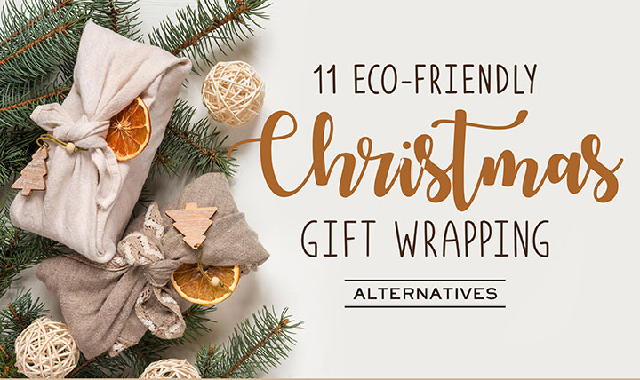 11 Eco-Friendly Christmas Gift Wrapping Alternatives #infographic