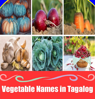 Vegetables Word List in Tagalog