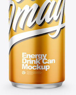 Matte Metallic Drink Can Mockup - The biggest source of Free