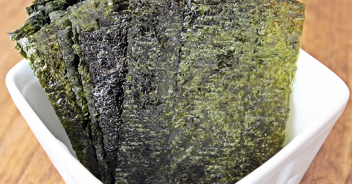 Wasabi Seaweed Roasted Snacks with Healthy Nutrition Fresh Seaweed