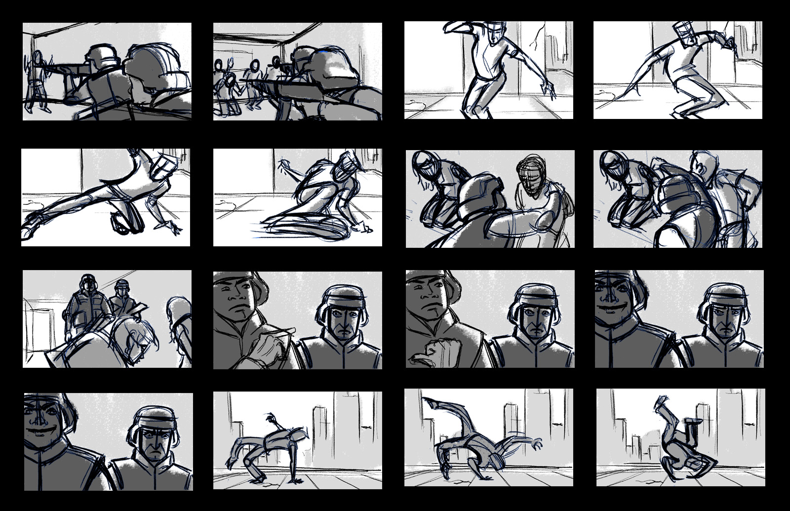 Рисунок раскадровка 12 кадров