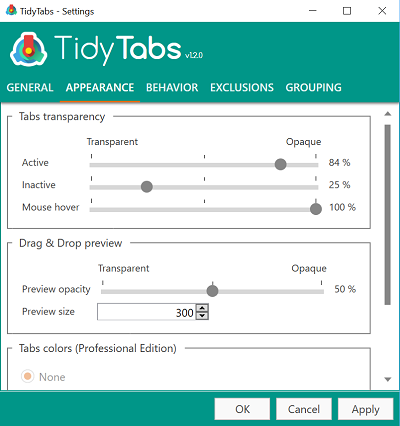 configuración de tidytabs