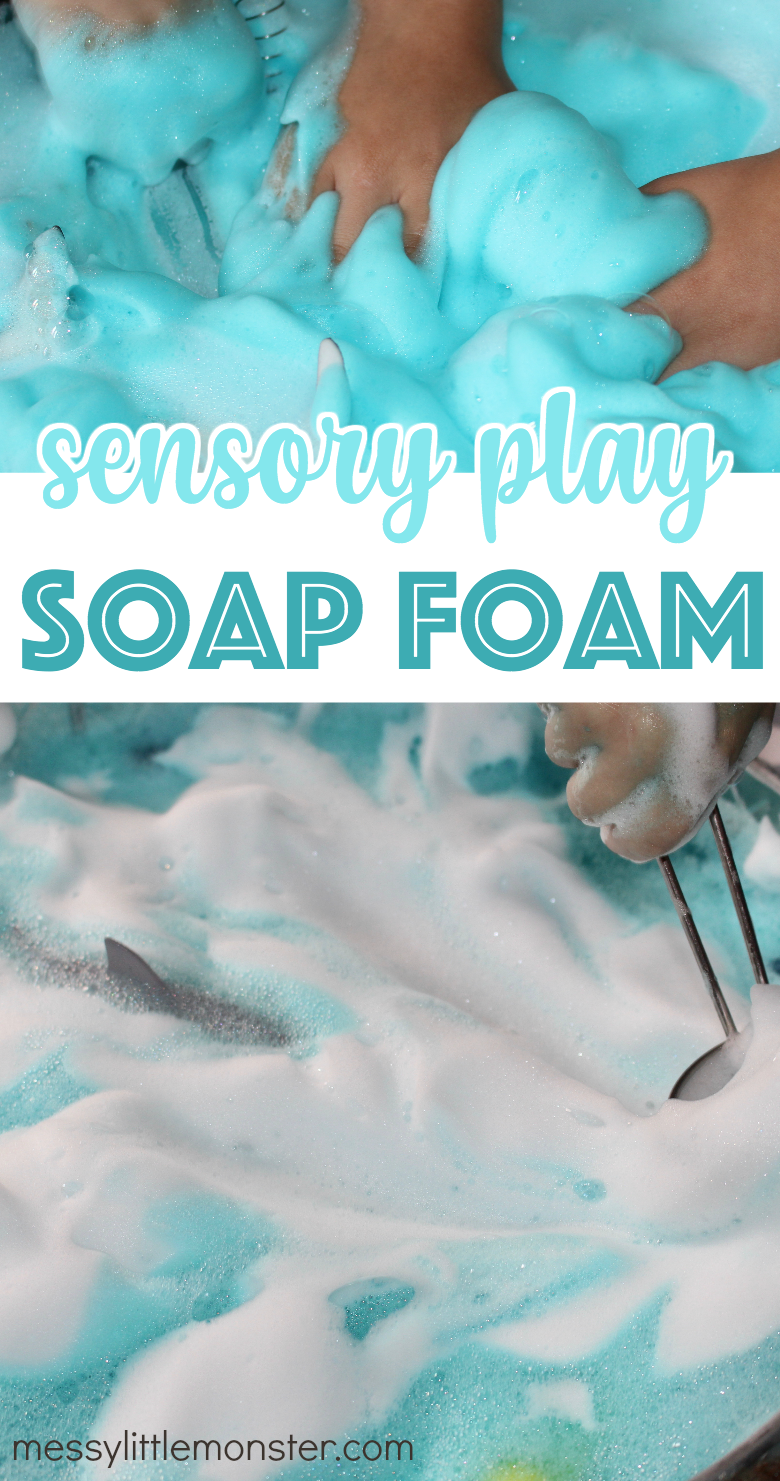 How to make Fluffy Soap Foam for Sensory Play Messy Little Monster