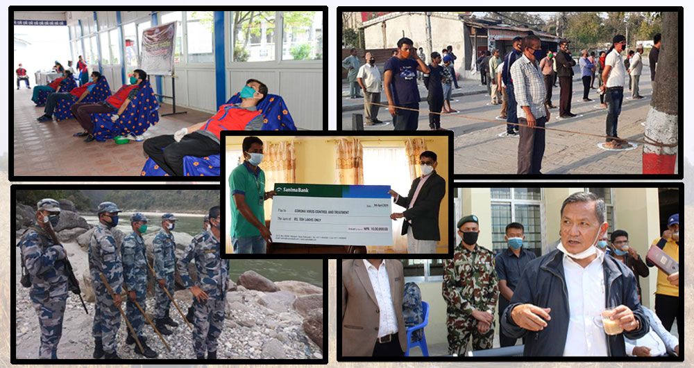   सातै प्रदेशका फोटो समाचार : कोरोना रोकथामका लागि सानिमा बैंकको सहयोग,गाउँमा गहुँ काट्ने चटारो !