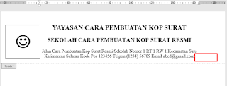 Cara Pembuatan Kop Surat Resmi Sekolah Mudah dan praktis