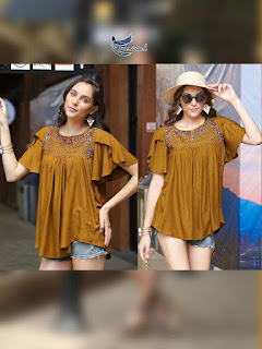 Seriema Glazier Rayon Western Tops wholesale Price