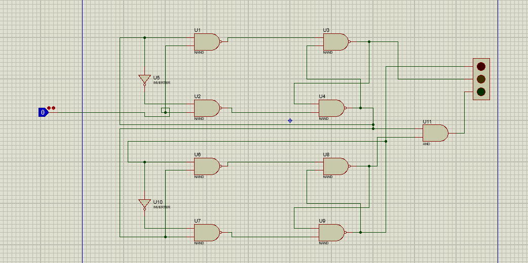 SENSOR: rangkaian sederhana lampu lalu lintas