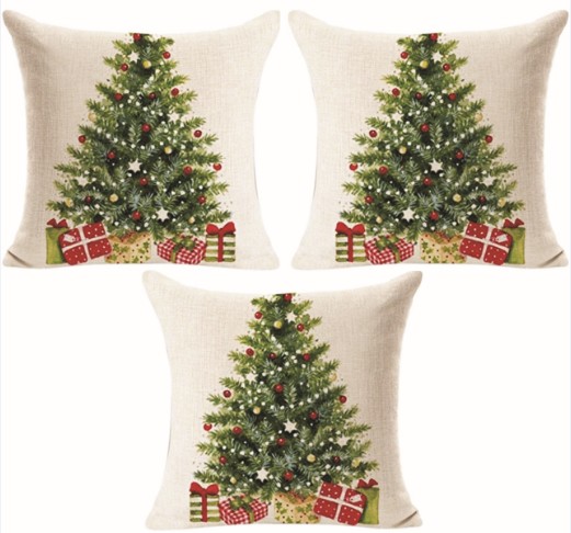 Xmas Gift Pillows - Cover Case with Christmas Tree Decor Design - Goodtrade8
