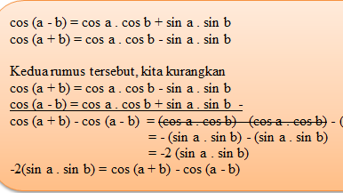 Rumus Perkalian Sinus Dan Cosinus Lengkap Beserta Contohnya