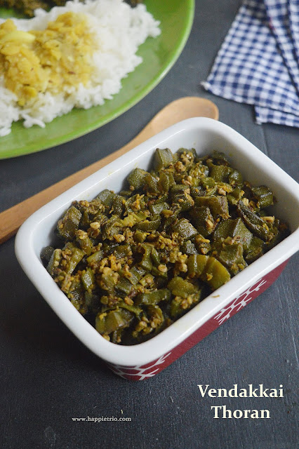 Vendakkai Thoran Recipe | Kerala Style Lady's Finger Stir Fry 