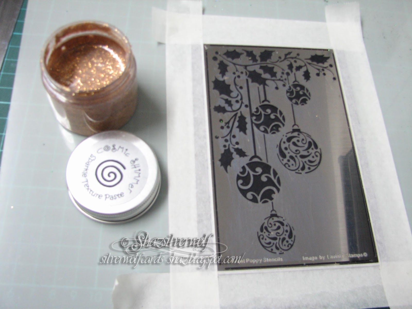 Silverwolf Cards Glitter embossing paste, and an experiment