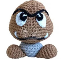 PATRON GRATIS GOOMBA (SUPER MARIO BROS) AMIGURUMI 1248