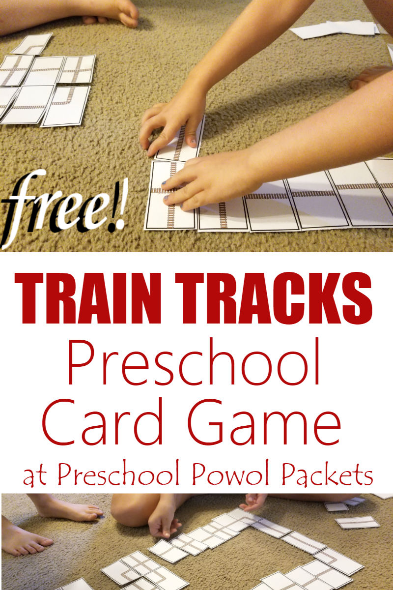 Train Track Card Game for Preschoolers Preschool Powol Packets