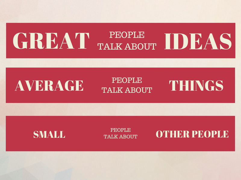 Пипл толк ютуб. Пипл толк тесты. Great people talk about ideas about things small people talk about other people.