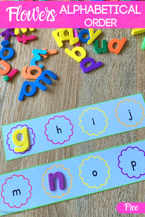 Flowers Abc Order Sequencing Totschooling Toddler Preschool Kindergarten Educational Printables