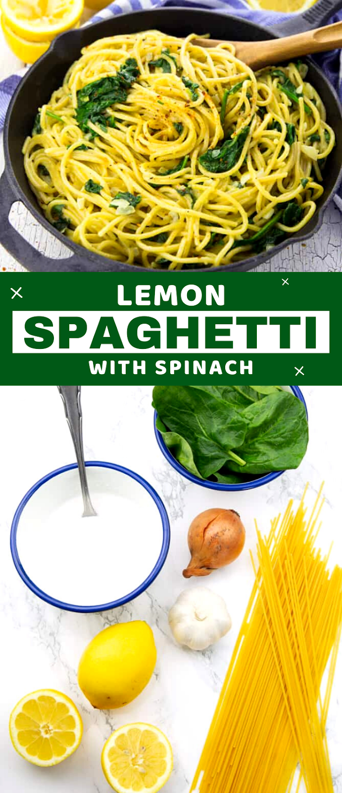 Lemon Spaghetti with Spinach