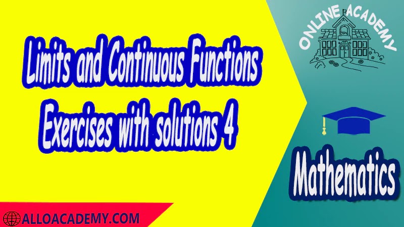 Exercises with solutions Limits and Continuous Functions Definitions of Limits Properties of Limits Limit point Left and right limitsLimits and Infinity Continuity pdf Mathantics Course Abstract Exercises whit solutions Exams whit solutions pdf mathantics maths course online education math problems math help math tutor be online academy study online online education online education programs online tech schools online study courses learning online good online schools finite math online classes for adults online distance learning online doctoral programs online master degree best online schools bachelor of early childhood education elementary education online distance learning universities distance learning colleges online education degree phd in education online early childhood education online i need a degree fast early childhood degree top online schools online doctoral programs in education educational leadership doctoral programs online distance learning bachelor degree bachelor's degree in early childhood education online technical schools bachelor of early childhood education online distance