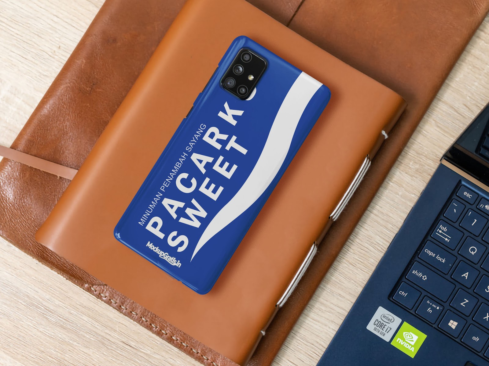 Mockup Gratis Custom Case 3D SAMSUNG Galaxy A71