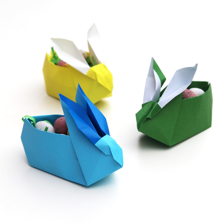 ORIGAMI EASTER BUNNY BASKETS. Gathering Beauty