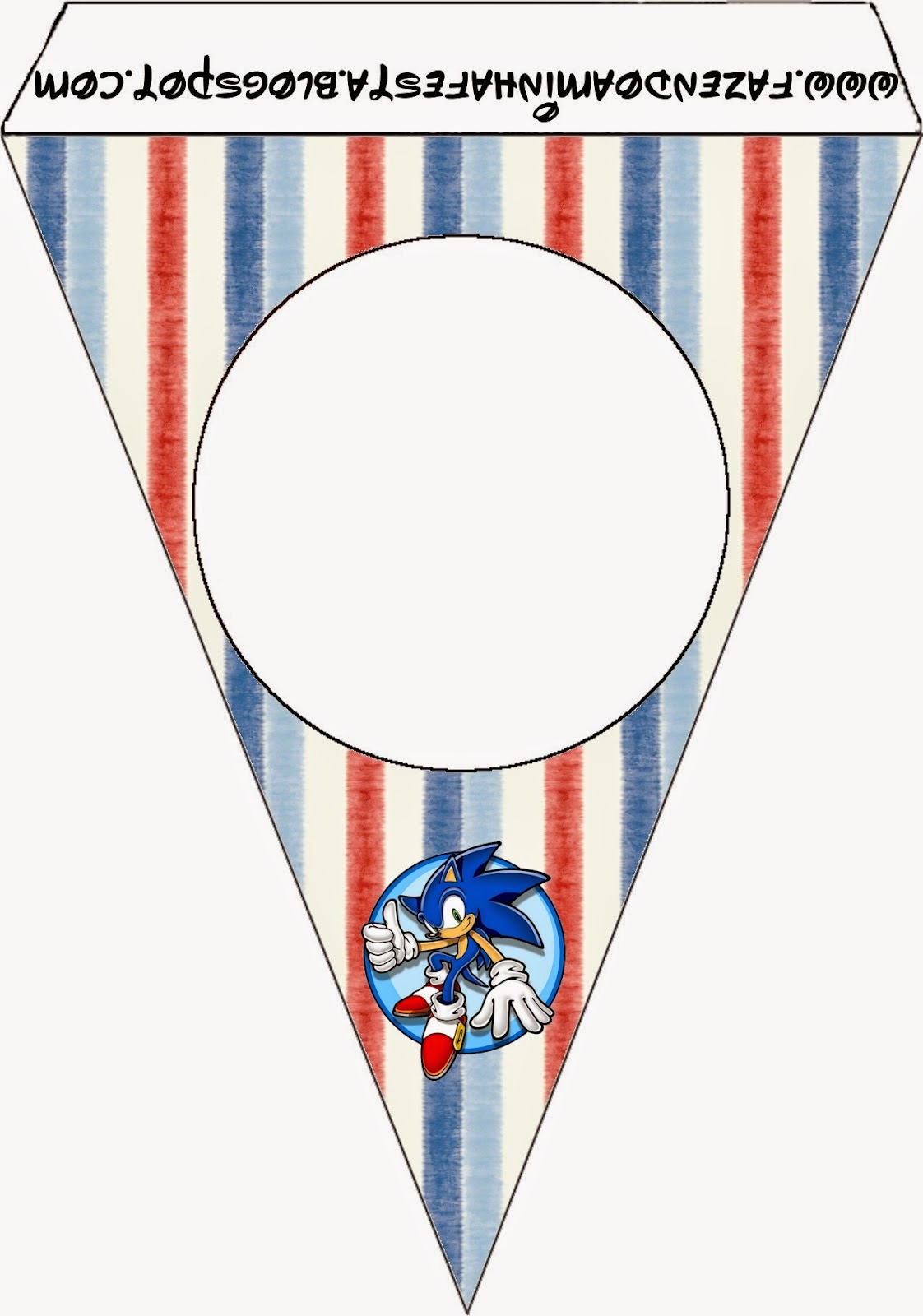 Free Printable Bunting of Sonic.