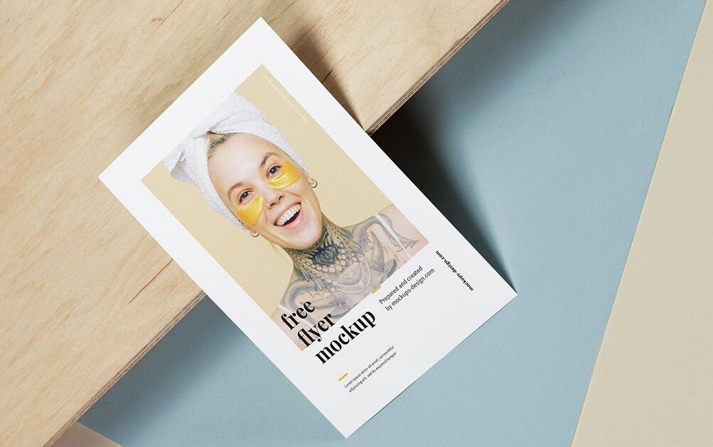 Free A6 Flyer Mockup PSD Set Template Download