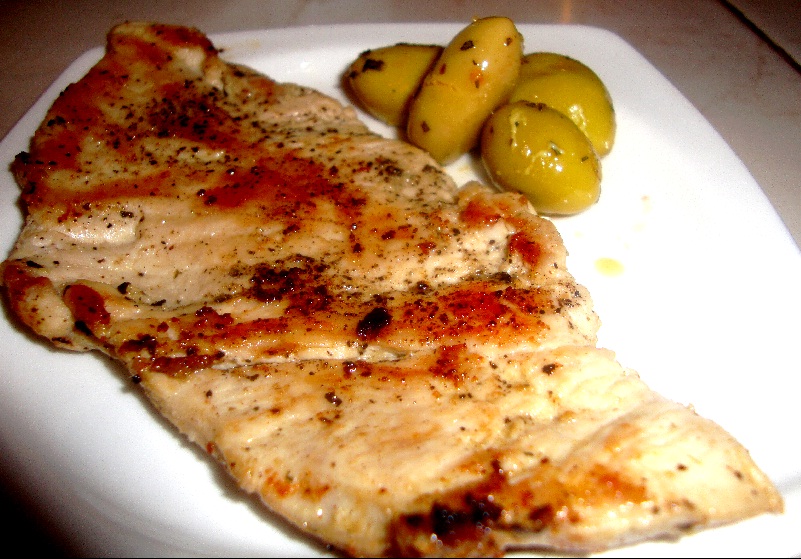 Délices d'une paresseuse : Escalope de dinde grillé
