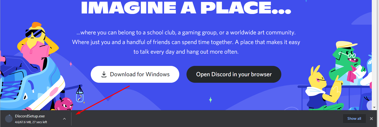 Proses Download discord