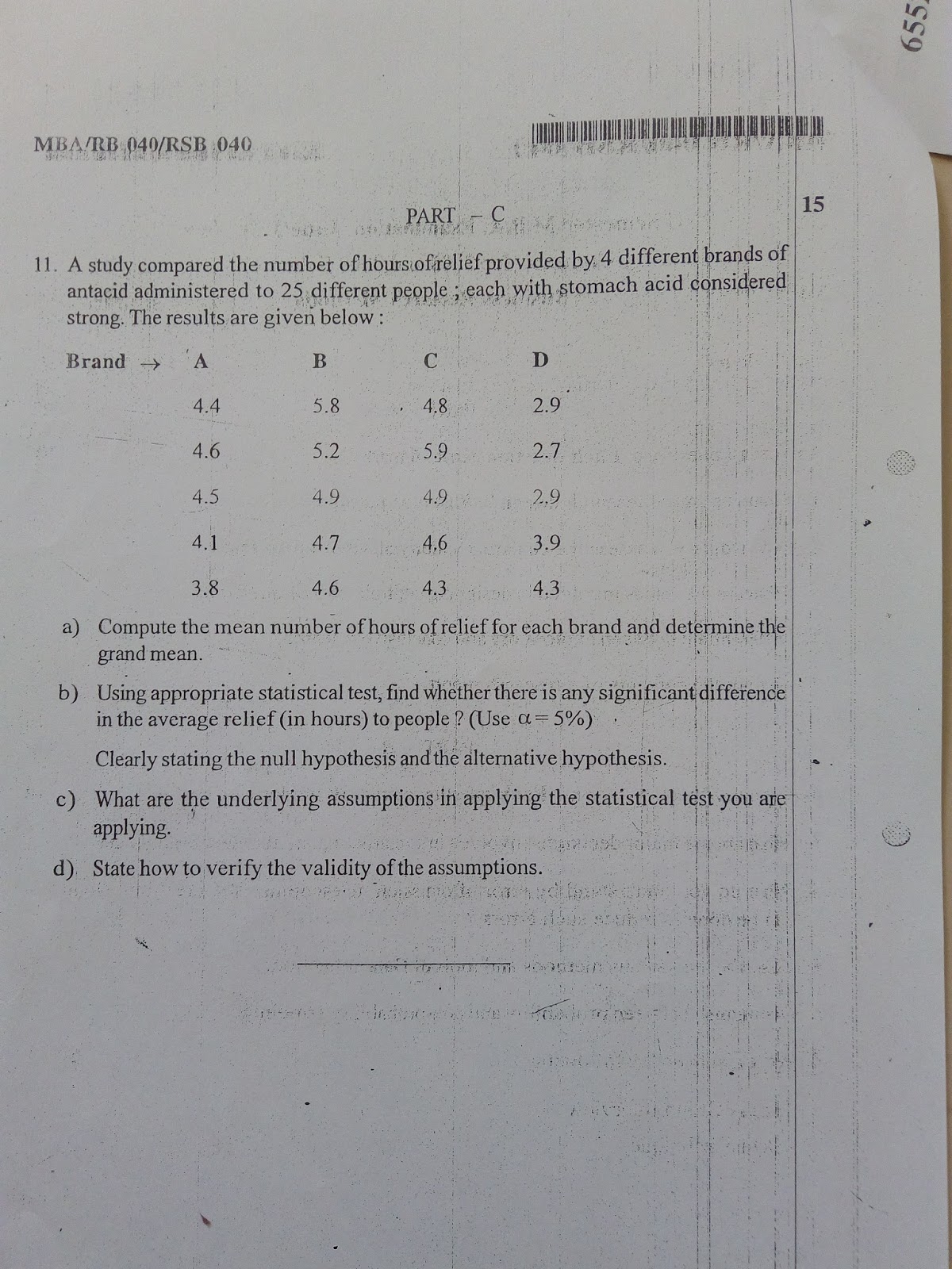 II SEM BUSINESS RESEARCH METHODS QUESTION PAPERS