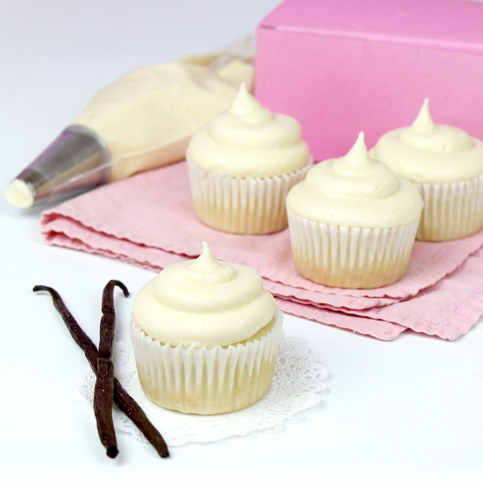 Vanilla Bean Cupcakes with Whipped Vanilla Bean Frosting The Lindsay Ann