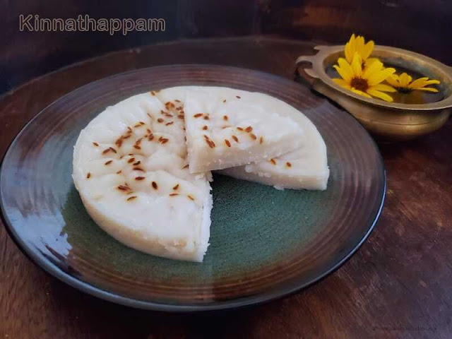 images of  Kinnathappam Recipe /   How to make Kinnathappam / Steam Cooked Rice Cake in a plate /  Easy and Instant Kinnathappam Recipe / Kerala Kinnathappam Recipe