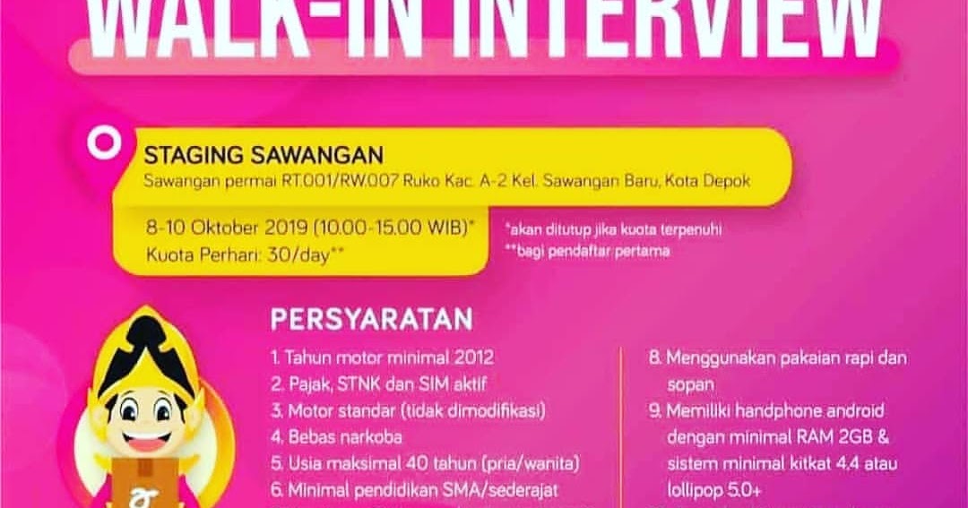 Info Lowongan Kerja Kurir Depok