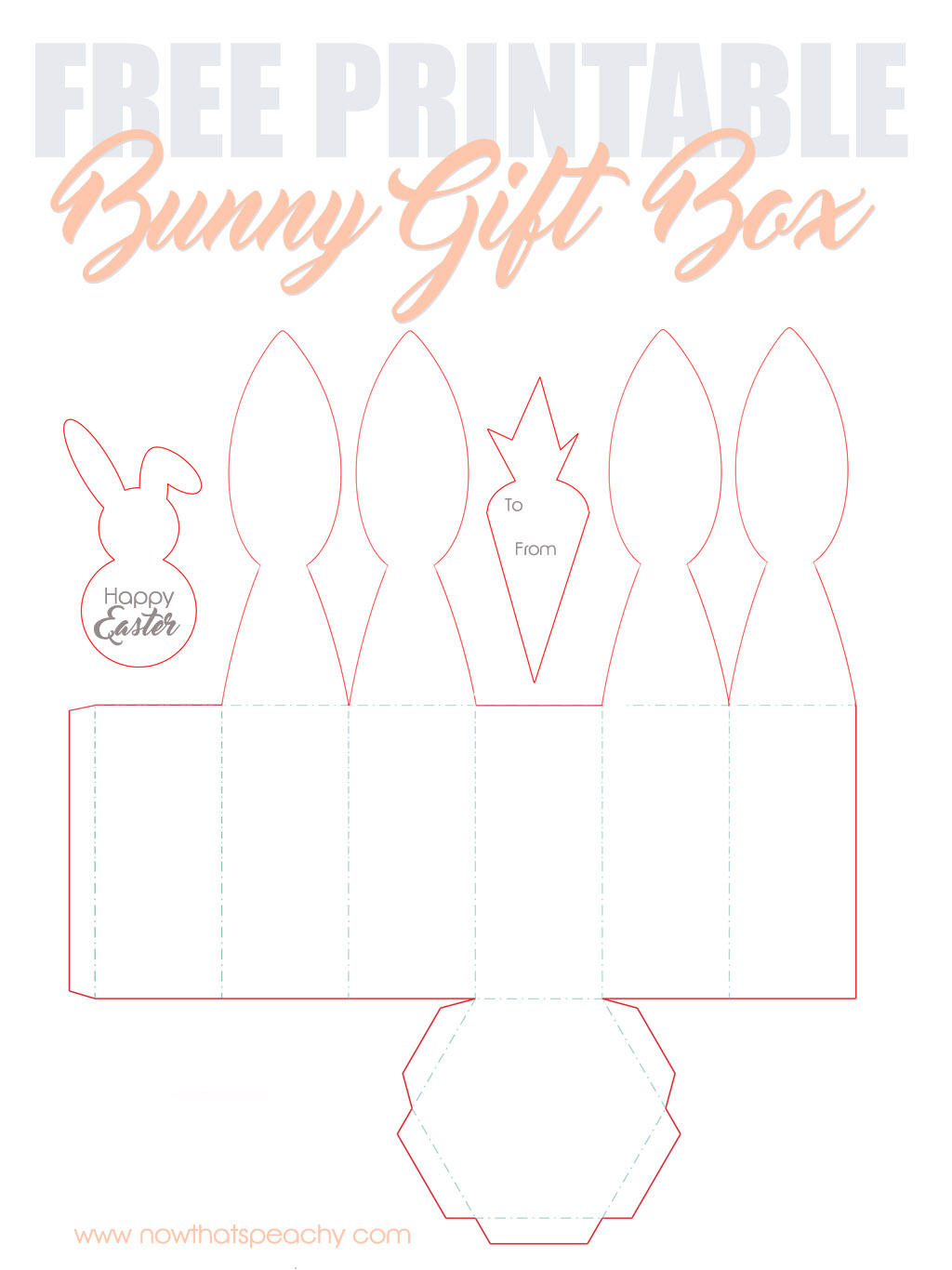 Print The Rabbit Box Template Easter Template Como Bunny Box Cut Out 