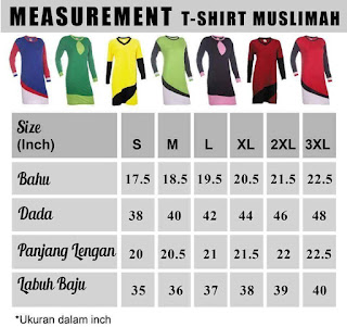 Humaira Design Newarrival Ukuran Saiz Tshirt Muslimah Facebook