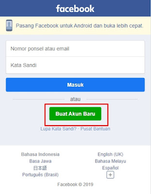 cara membuat akun facebook baru