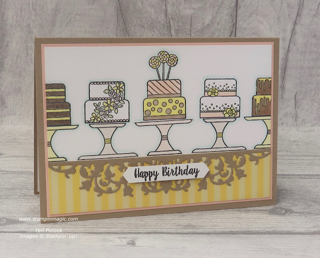 Stampin Up Uk Demonstrator Teri Pocock Piece Of Cake Birthday