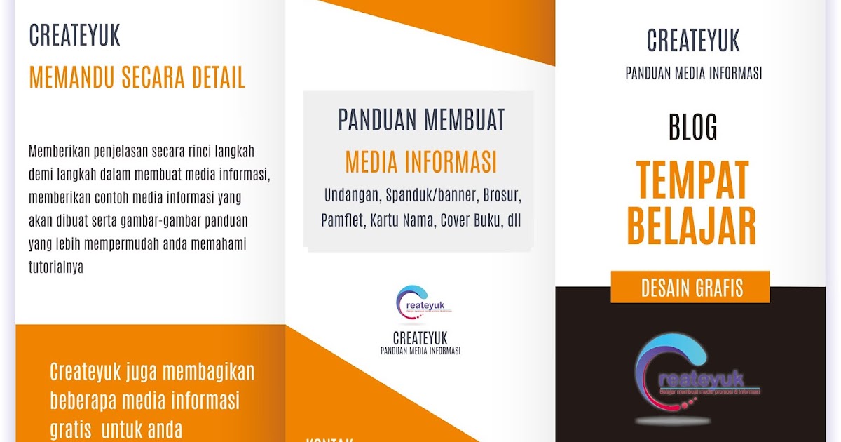 Panduan Membuat Brosur Lipat Tiga Keren Createyuk Panduan Membuat Media Informasi Gratis