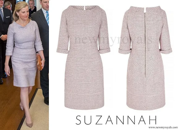 Countess Sophie of Wessex wore SUZANNAH Kaleidoscope Neat Tweed Dress