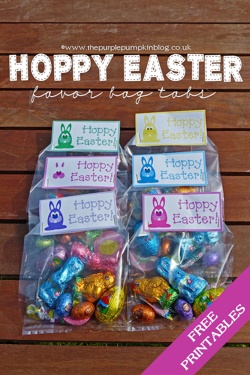 ‘Hoppy Easter’ Favor Bag Labels – Free Printables