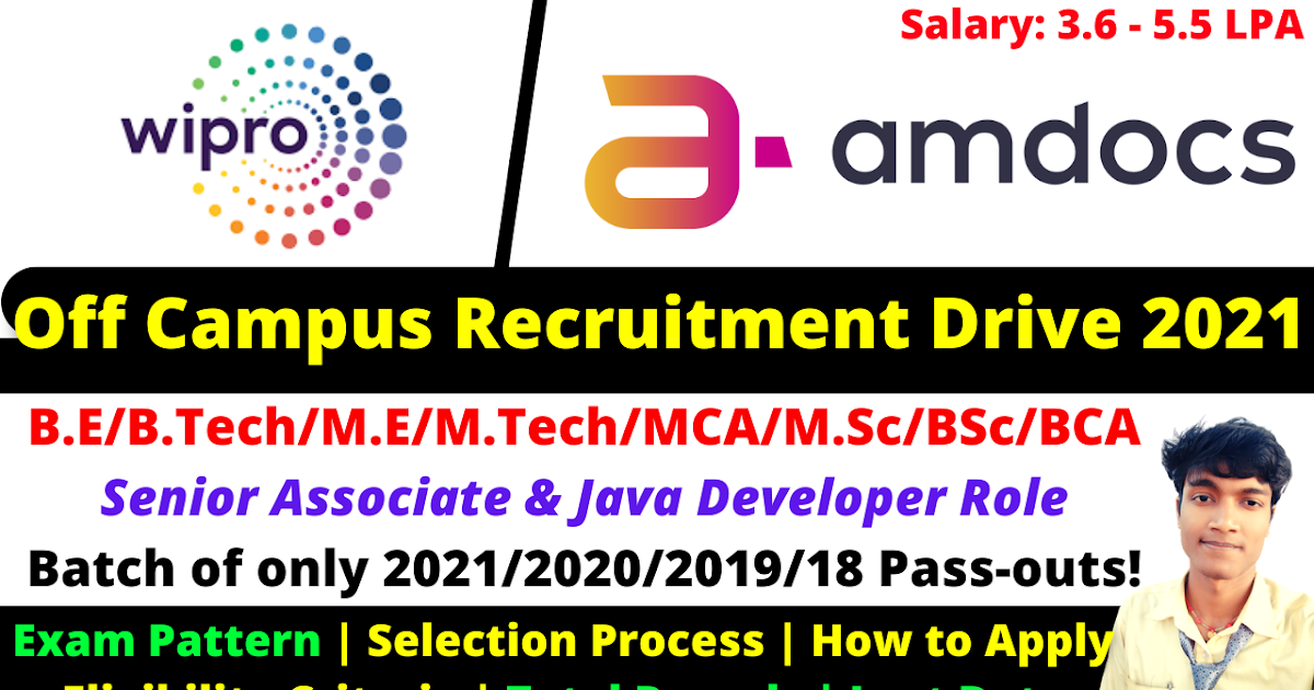 Wipro Off Campus Drive 2021 Associate/Senior Associate B.E/B.Tech/M