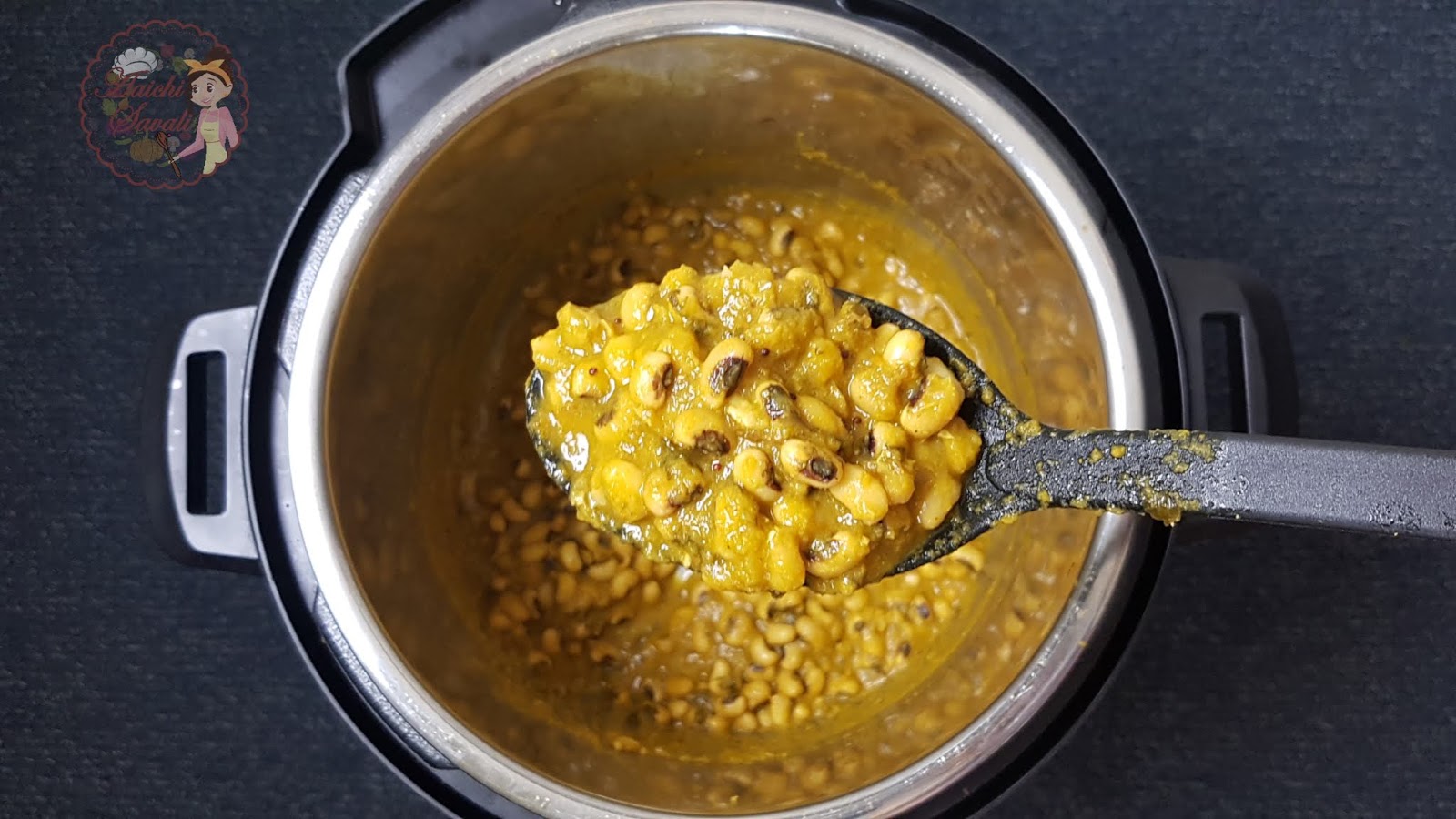 Homestyle Black Eyed Peas Curry in Instant Pot Chavlichi Aamti