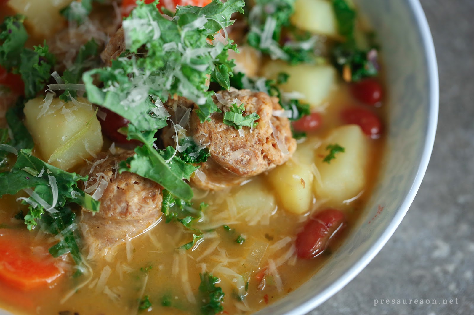 Italian Sausage and Kale Soup (pressure cooker) Fit Happy Foodie